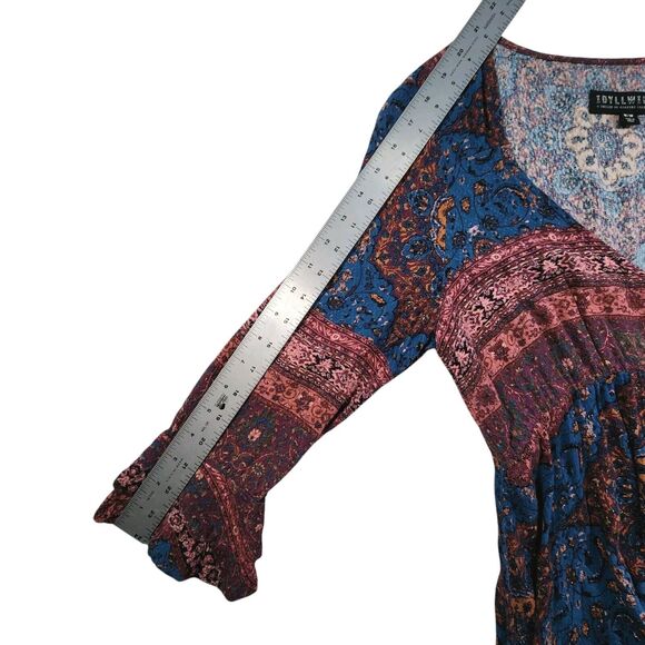 Idyllwind by Miranda Lambert Swing Dress Sz Medium Country Western Boho Ruffled - Picture 8 of 15